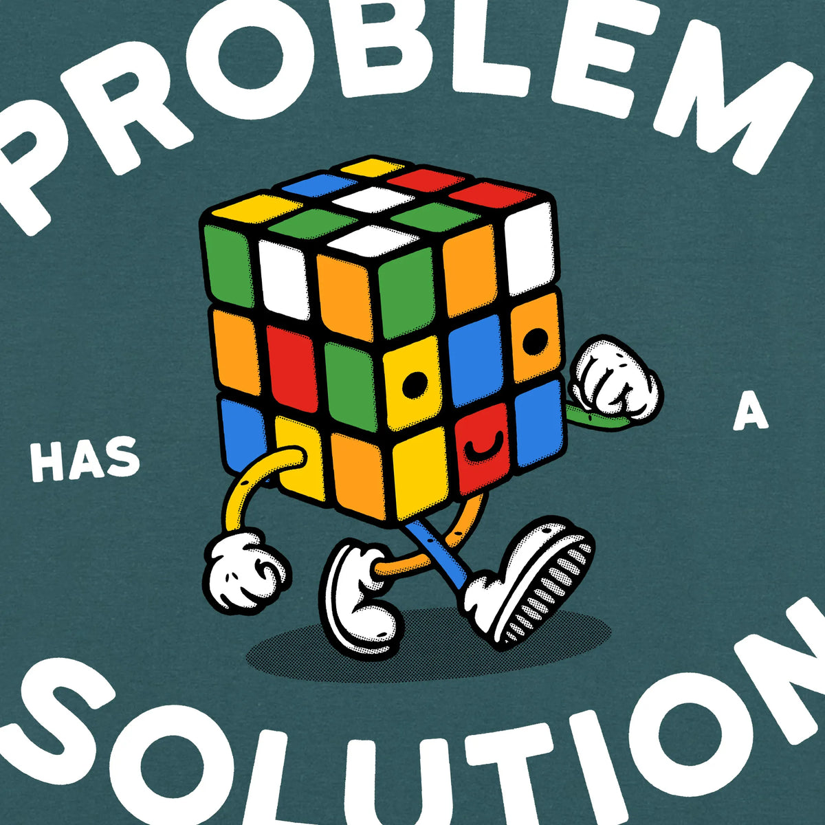 Camiseta manga corta Every Problem Has a Solution gris estelar