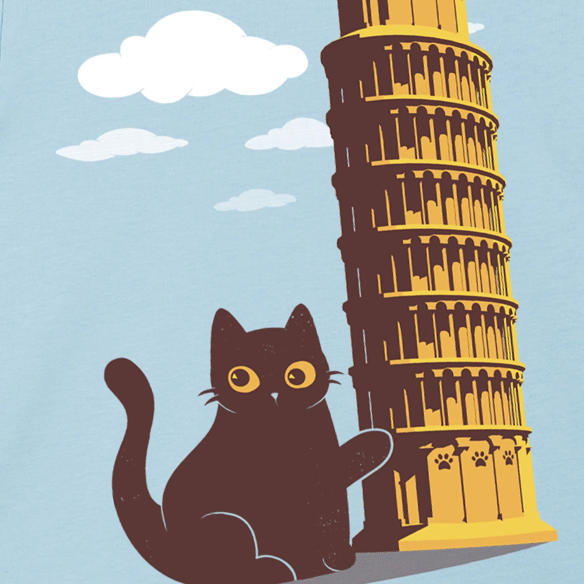 Camiseta manga corta Gatto Di Pisa azul celeste kids