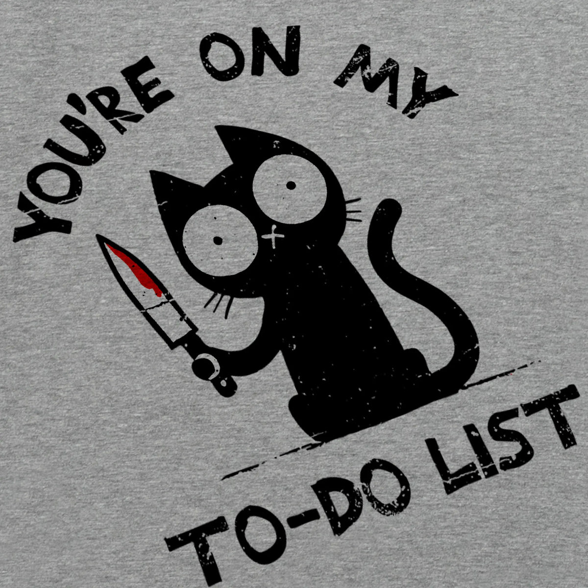 Camiseta manga corta You Are On My To-Do List gris mezcla