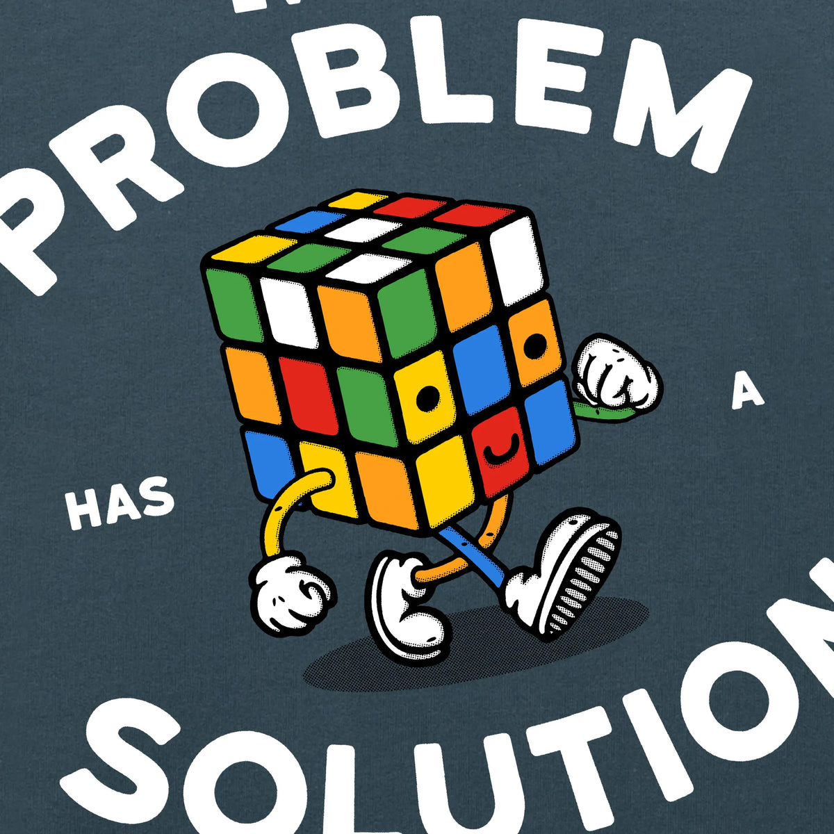 Sudadera sin capucha Every Problem Has A Solution gris estelar
