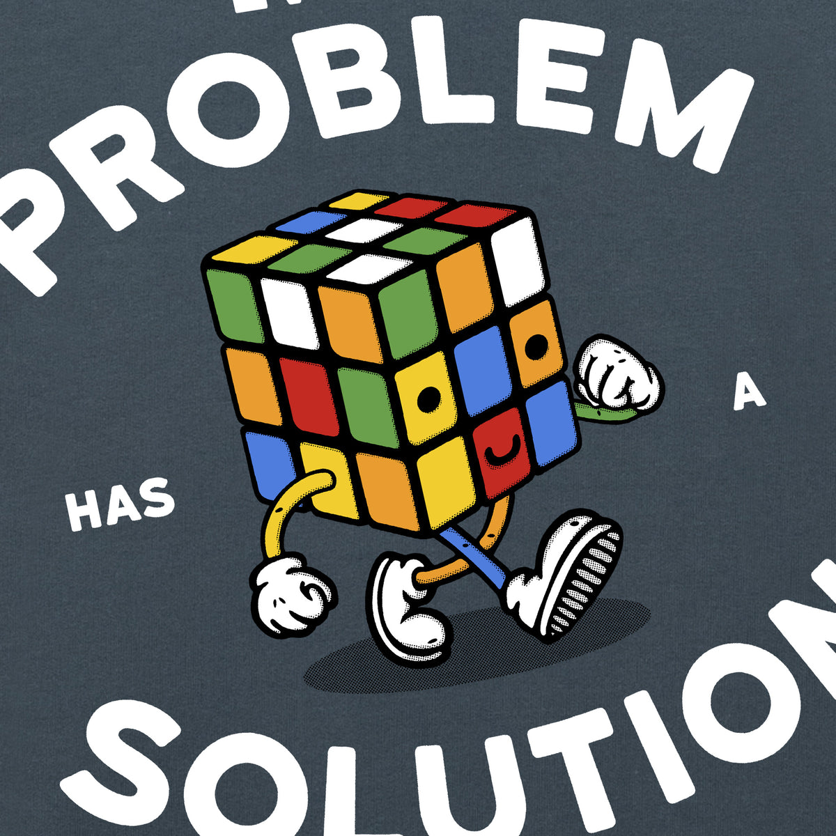 Sudadera sin capucha Every Problem Has A Solution gris estelar