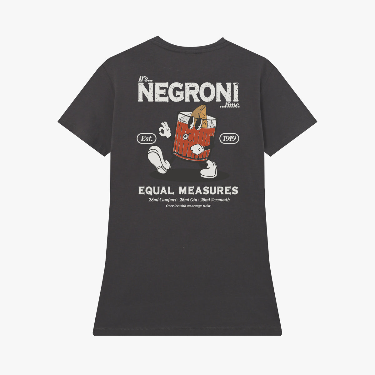 Camiseta manga corta Negroni Equal Measures gris carbón mujer