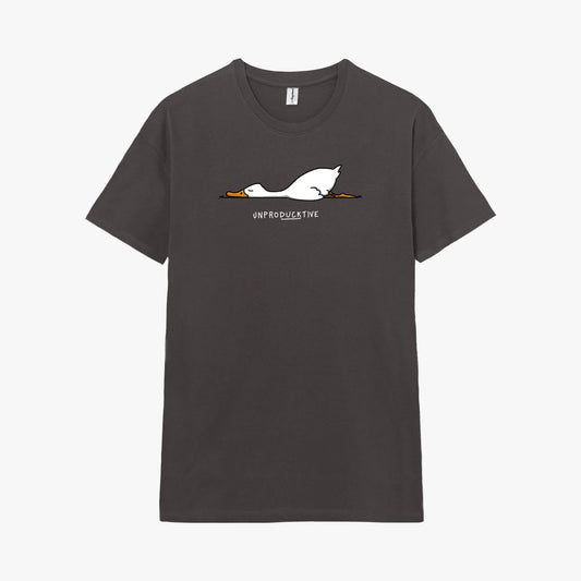 Camiseta manga corta Unproducktive gris carbón