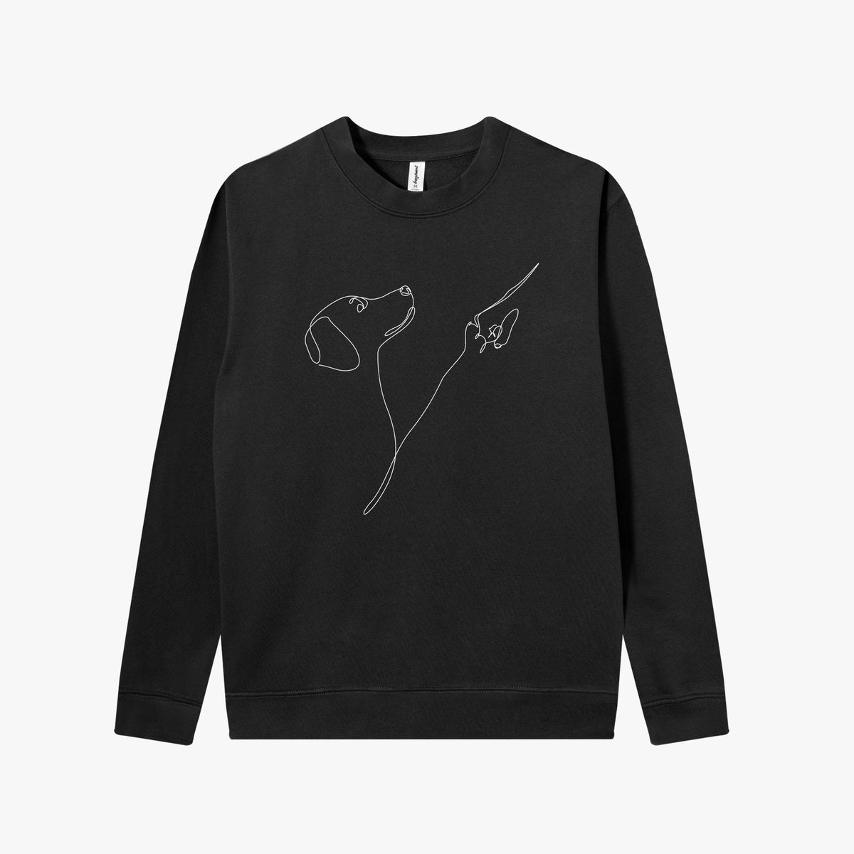 Sudadera sin capucha Fist With The Bestie negro profundo