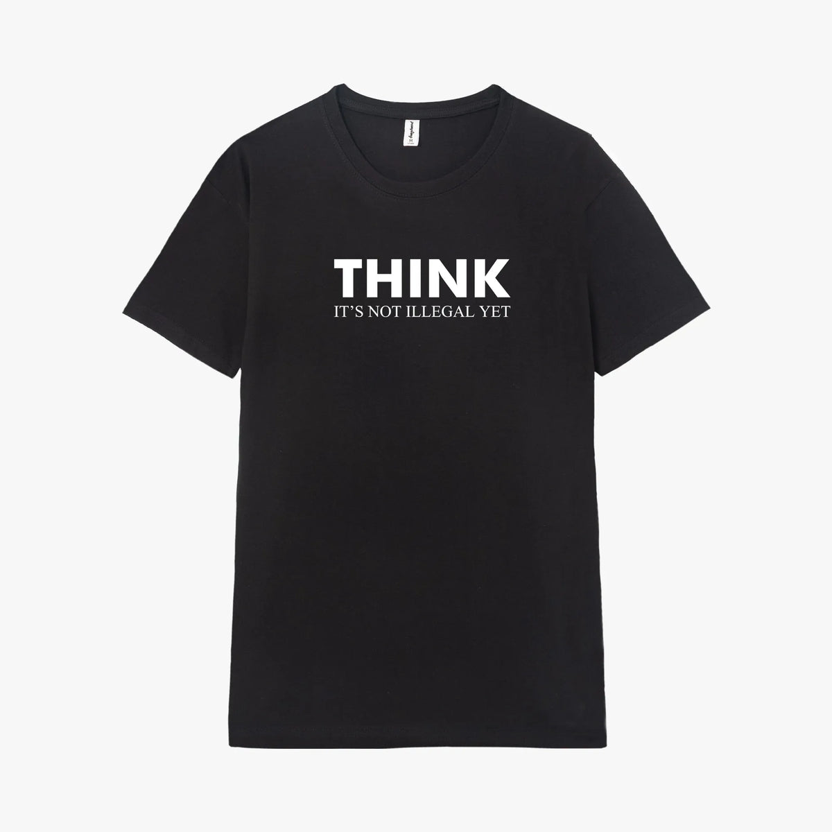 Camiseta manga corta Think negro profundo