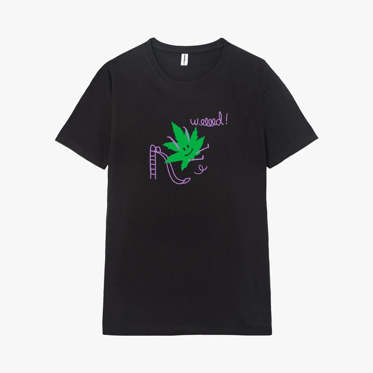 Camiseta manga corta Weeeeee negro profundo