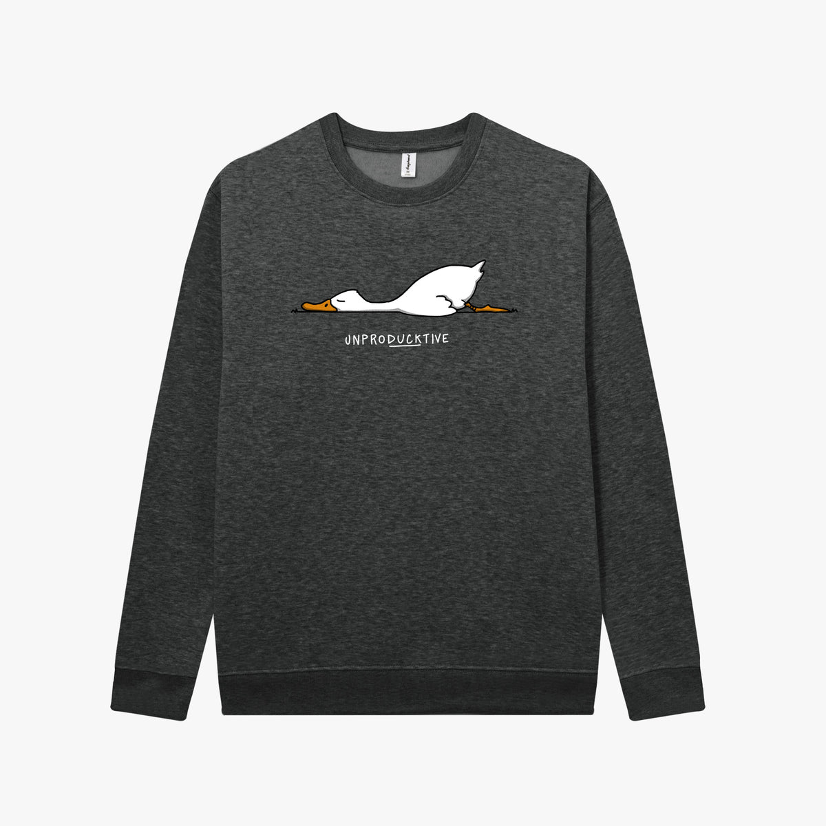 Sudadera sin capucha Unproducktive gris carbón