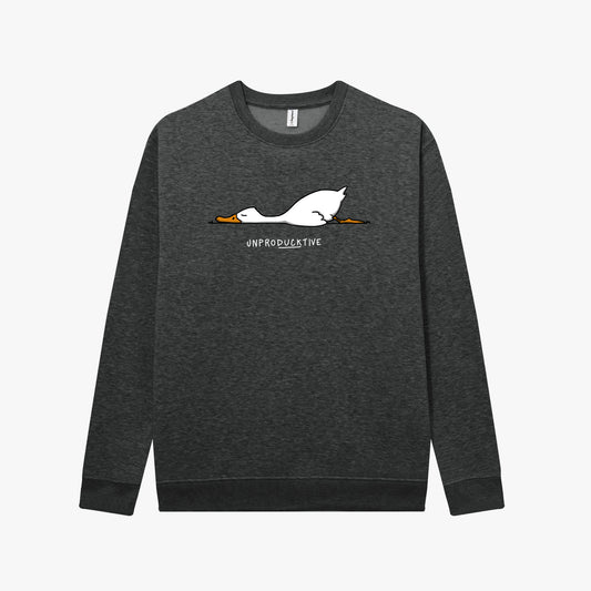 Sudadera sin capucha Unproducktive gris carbón