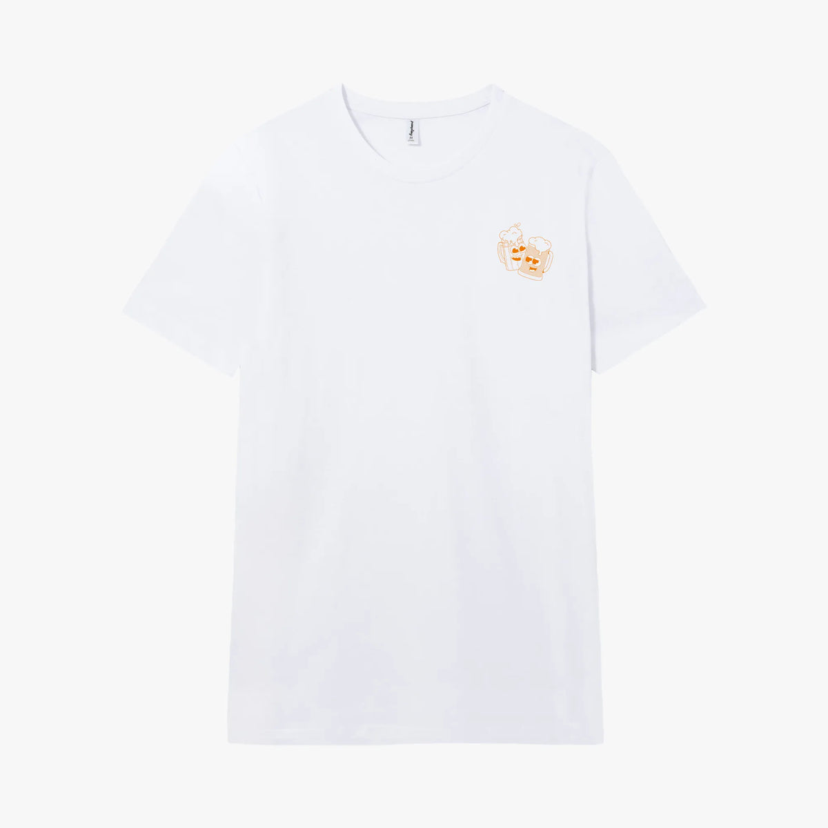 Camiseta manga corta Beer Lovers blanco clásico