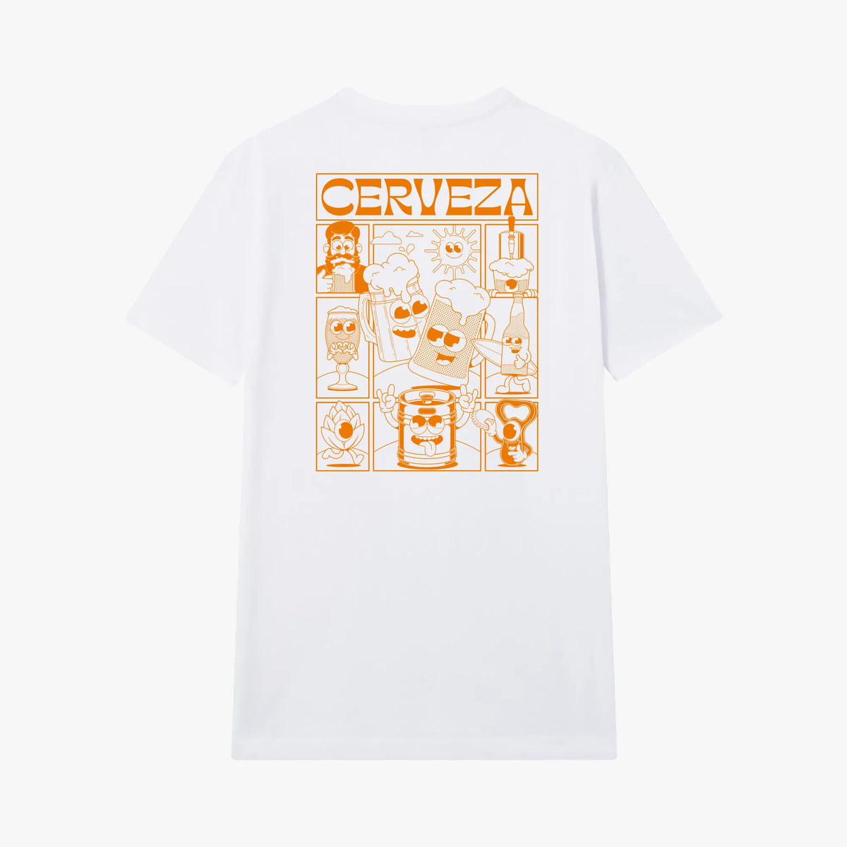 Camiseta manga corta Beer Lovers blanco clásico