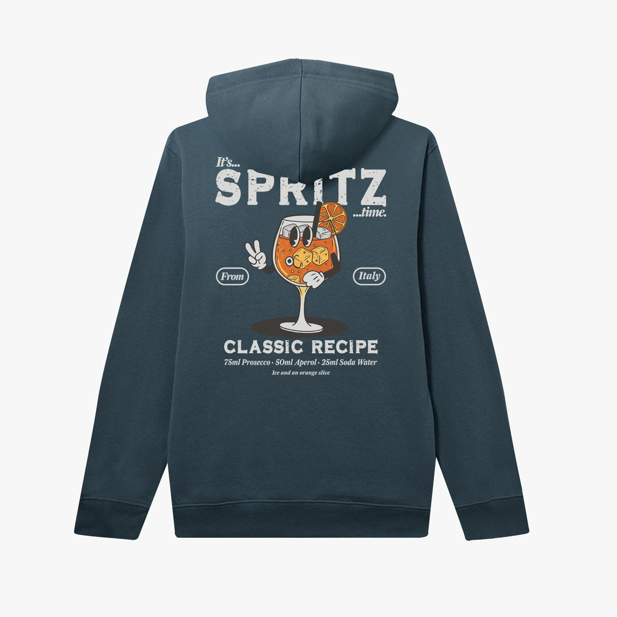 Sudadera con capucha Spritz Classic Recipe gris estelar