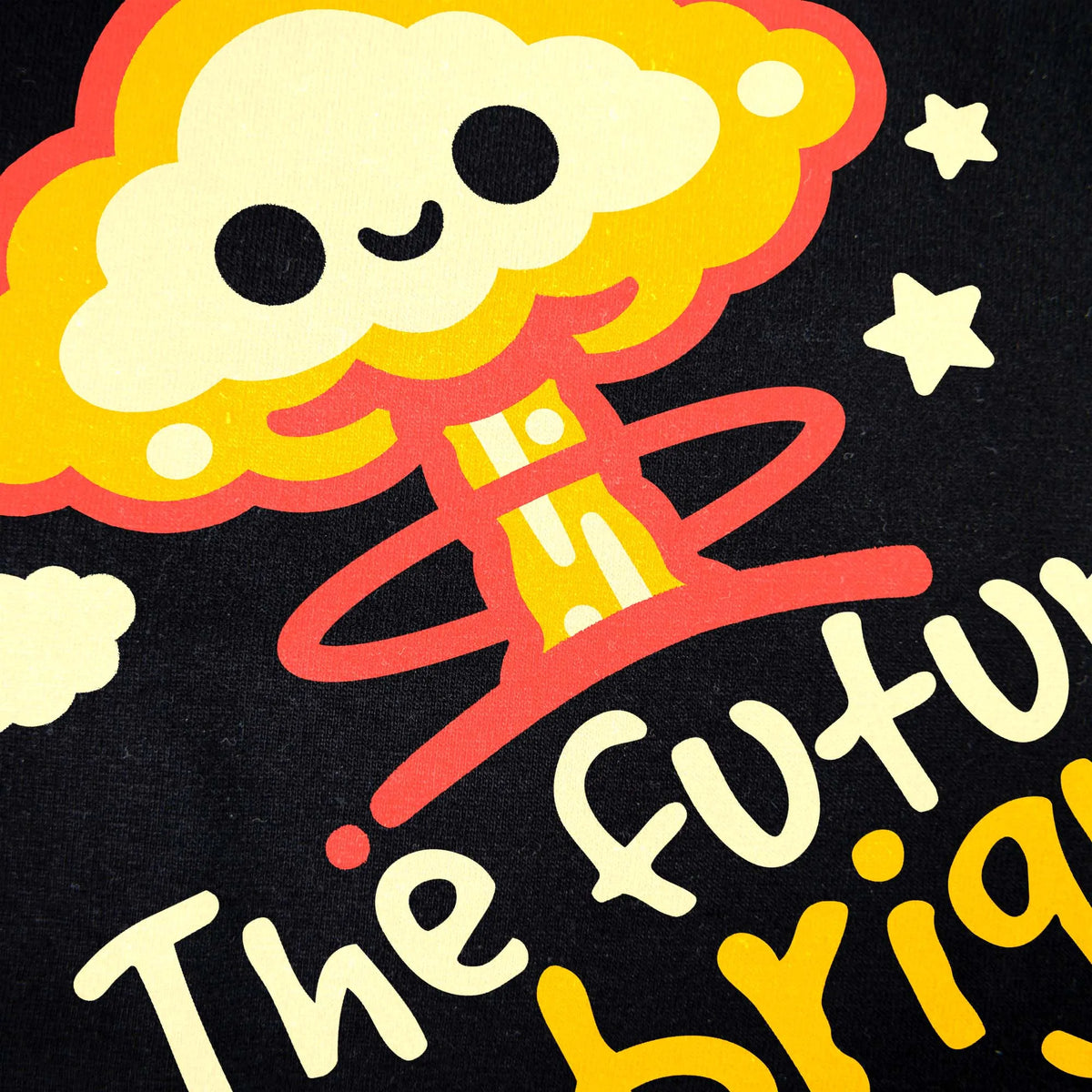 Camiseta manga corta The Future Is Bright negro profundo