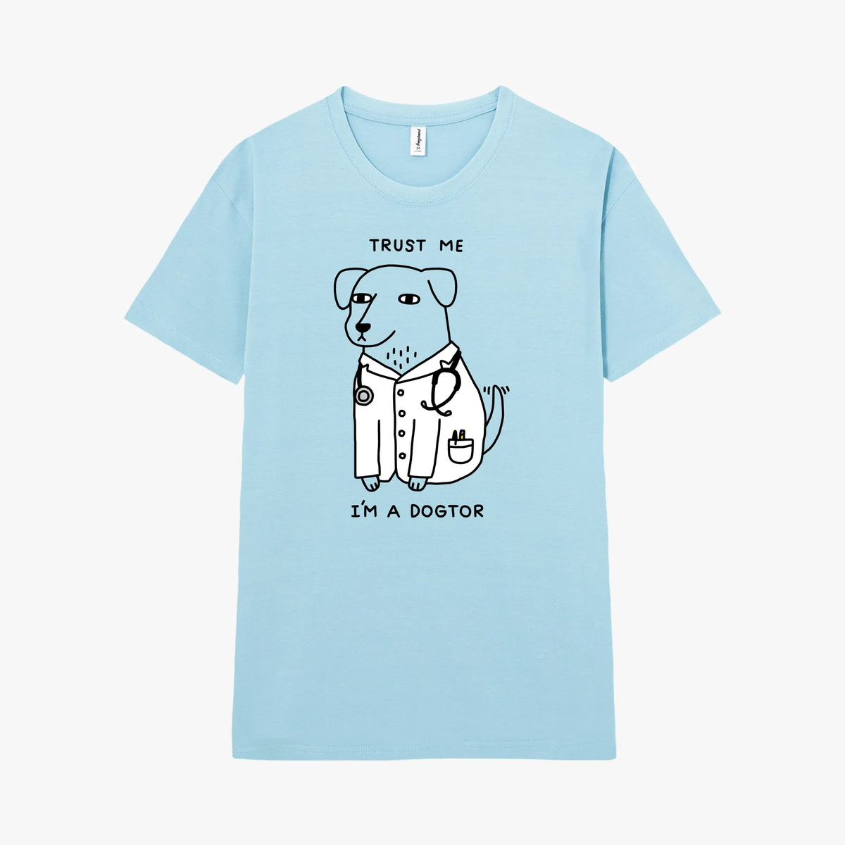 Camiseta manga corta Dogtor azul celeste
