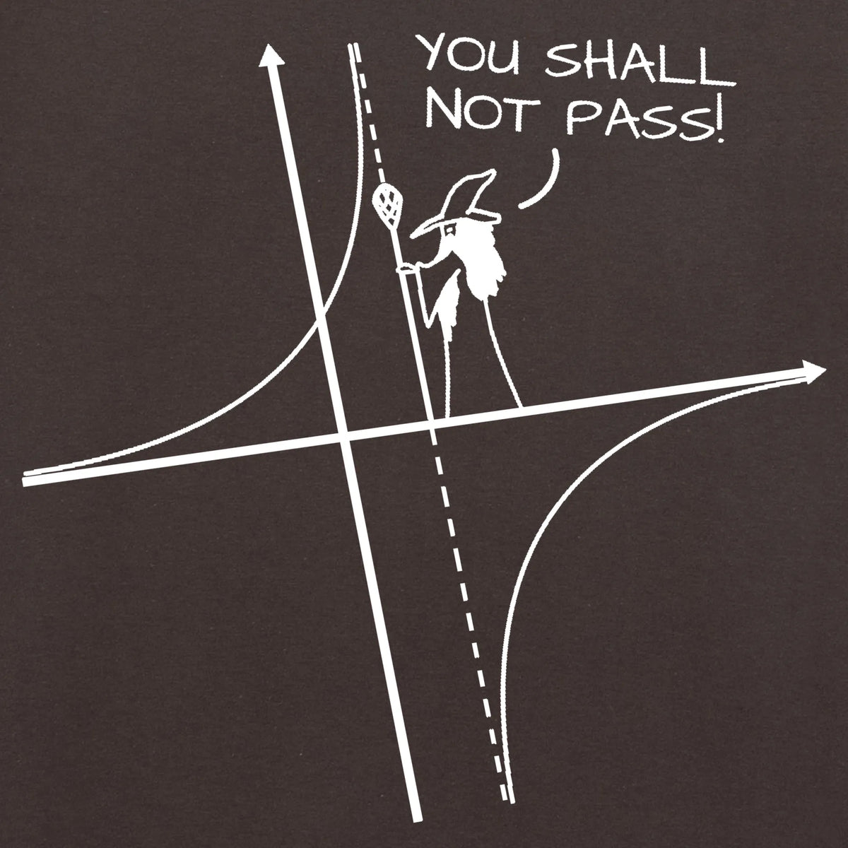 Camiseta manga corta You Shall Not Pass gris carbón