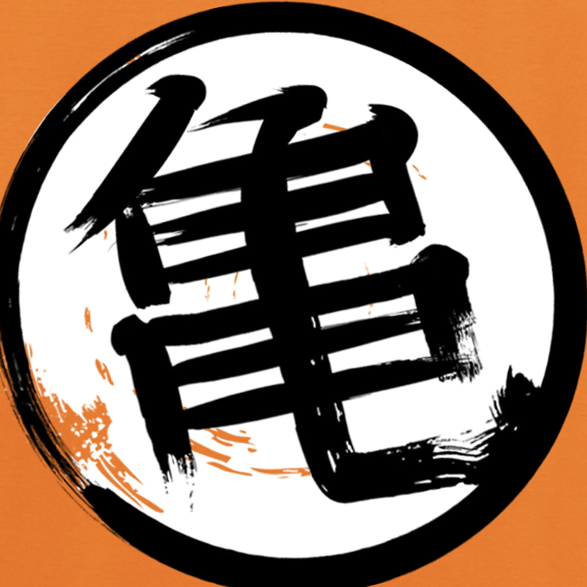 Camiseta manga corta Kame Kanji naranja intenso