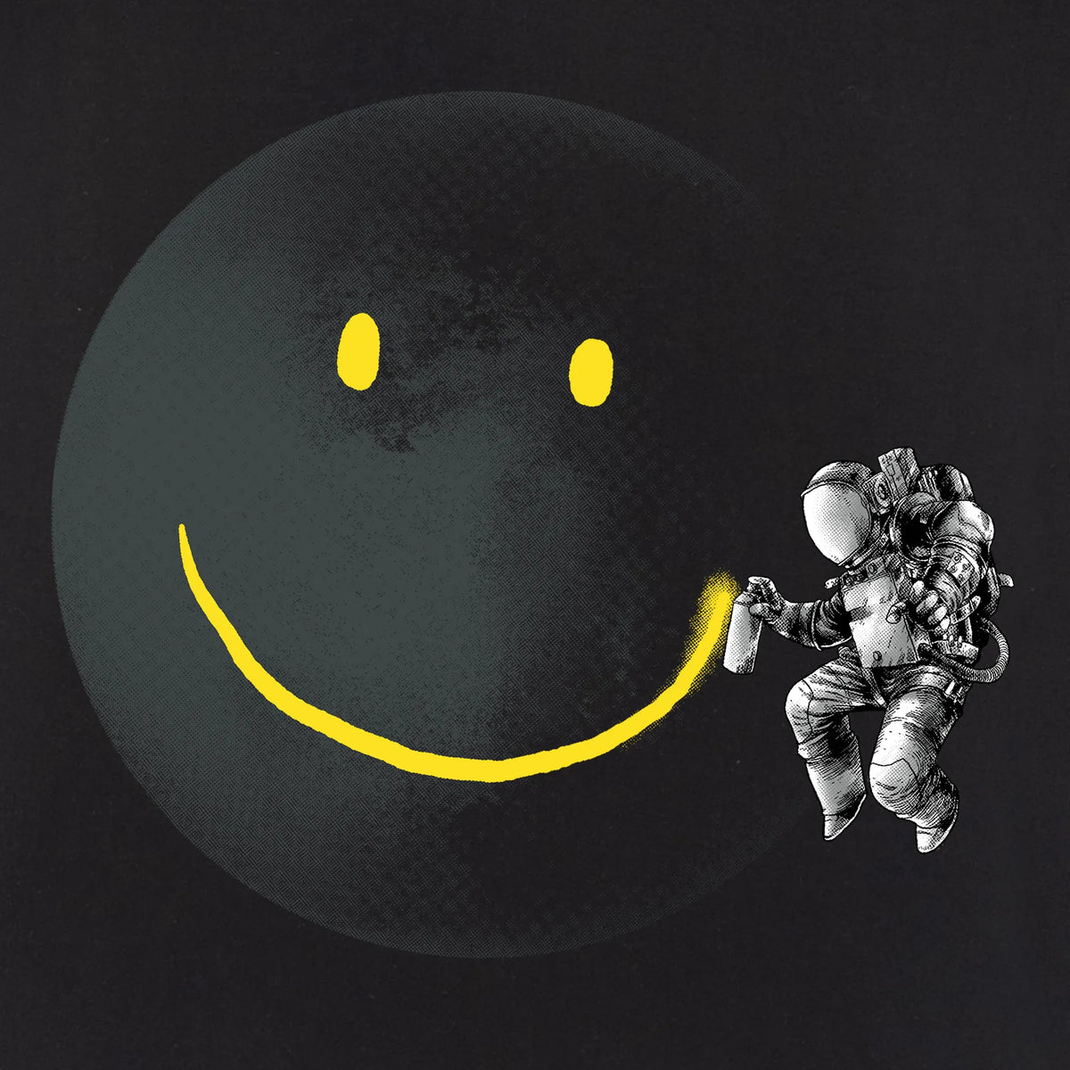 Camiseta manga corta Make A Smile negro profundo