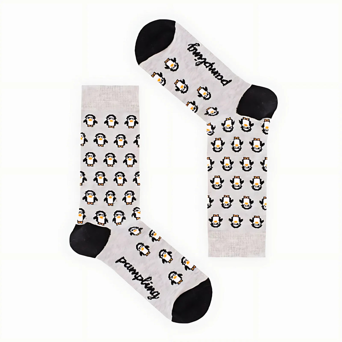 Calcetines largos Cool Penguins gris neutro