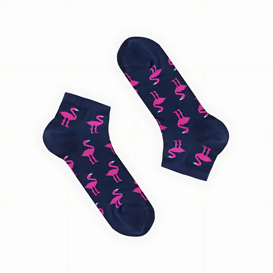 Calcetines cortos Flamingo azul marino