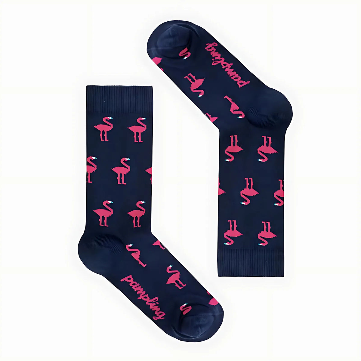 Calcetines largos Flamingo azul marino