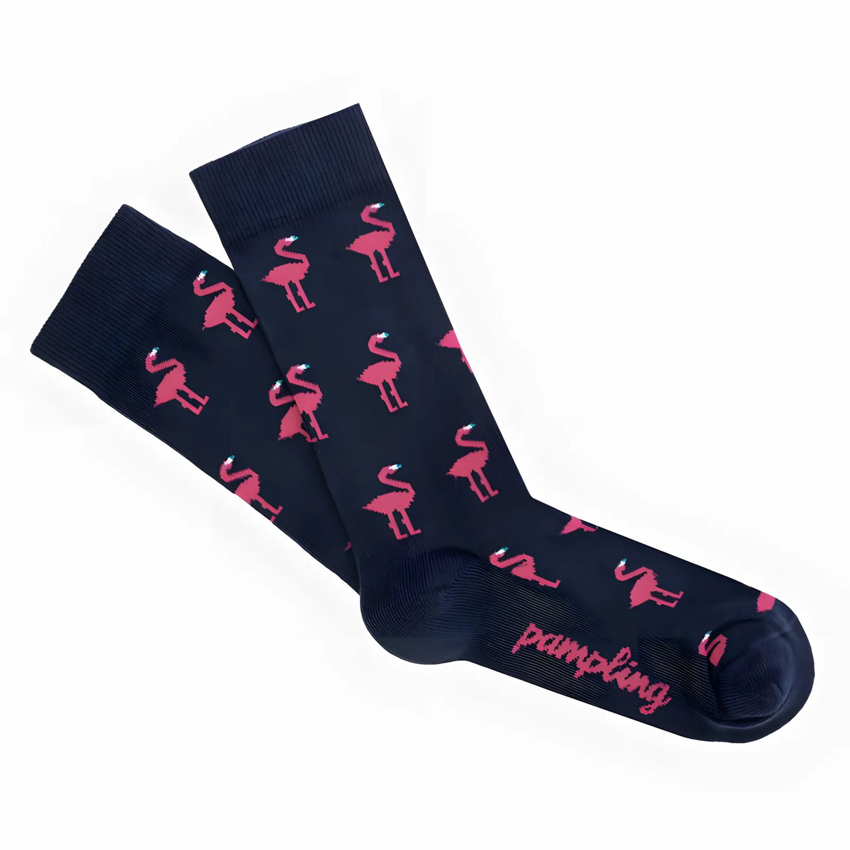 Calcetines largos Flamingo azul marino