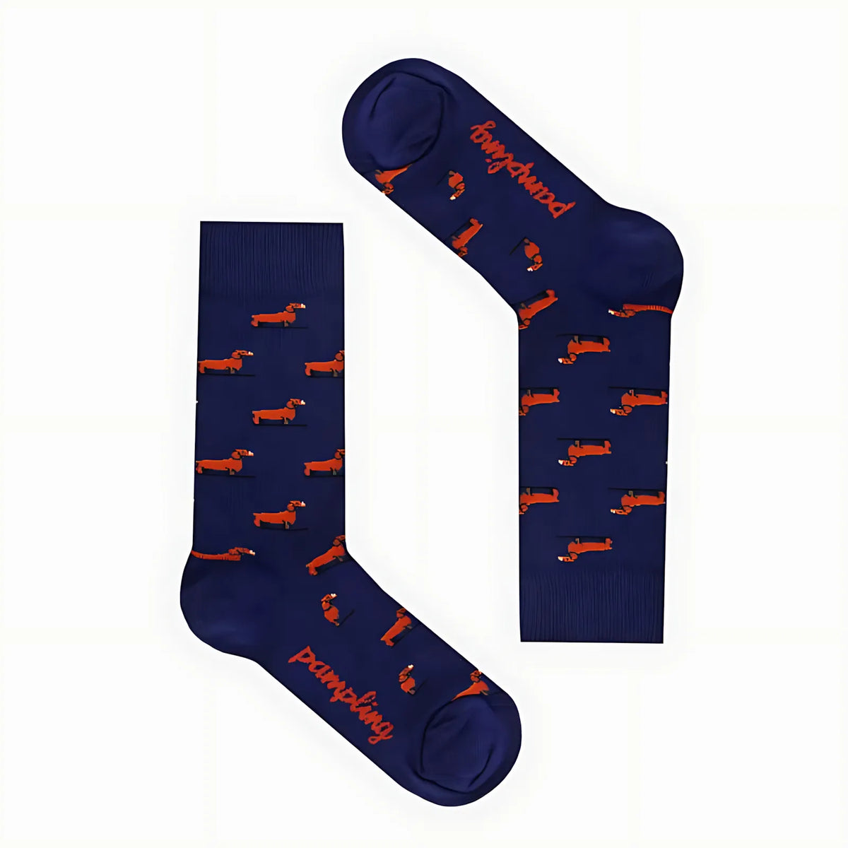 Calcetines largos Sausage Dog azul marino