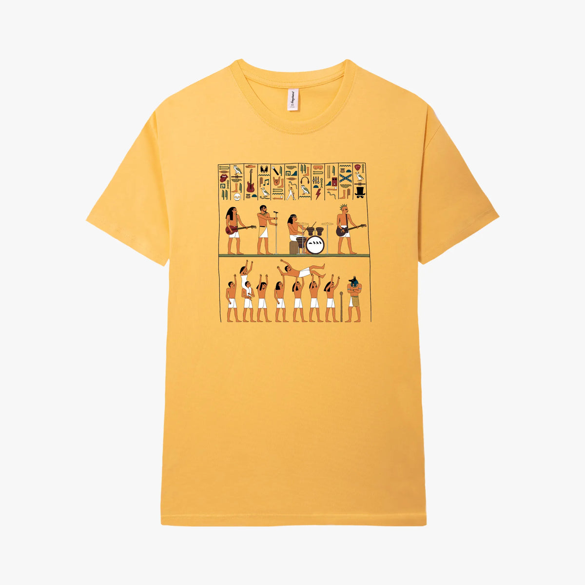 Camiseta manga corta Ancient Rock amarillo maíz