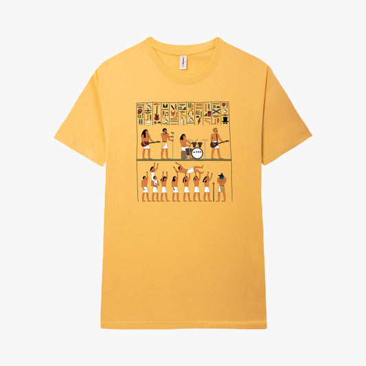 Camiseta manga corta Ancient Rock amarillo maíz