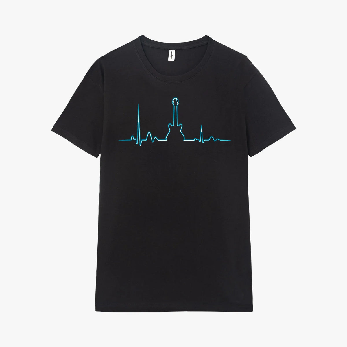 Camiseta manga corta Electrorock negro profundo