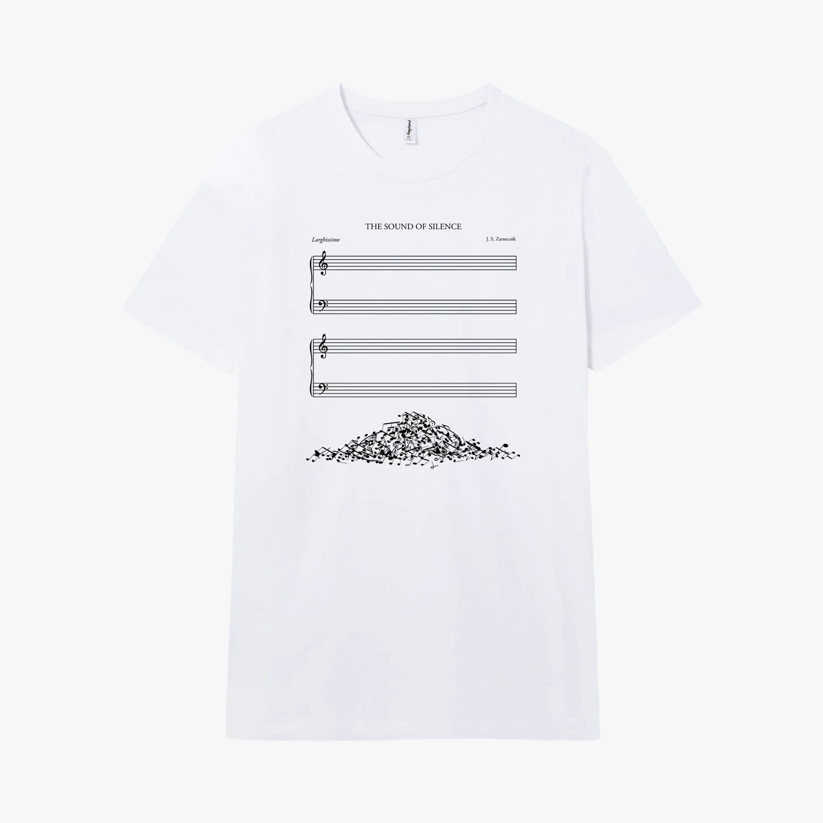 Camiseta manga corta The Sound Of Silence blanco clásico