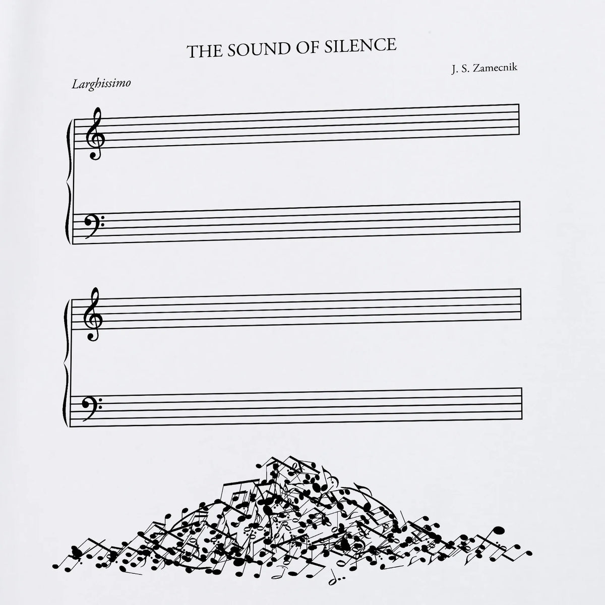 Camiseta manga corta The Sound Of Silence blanco clásico