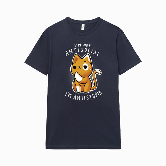 Camiseta manga corta Antisocial azul marino