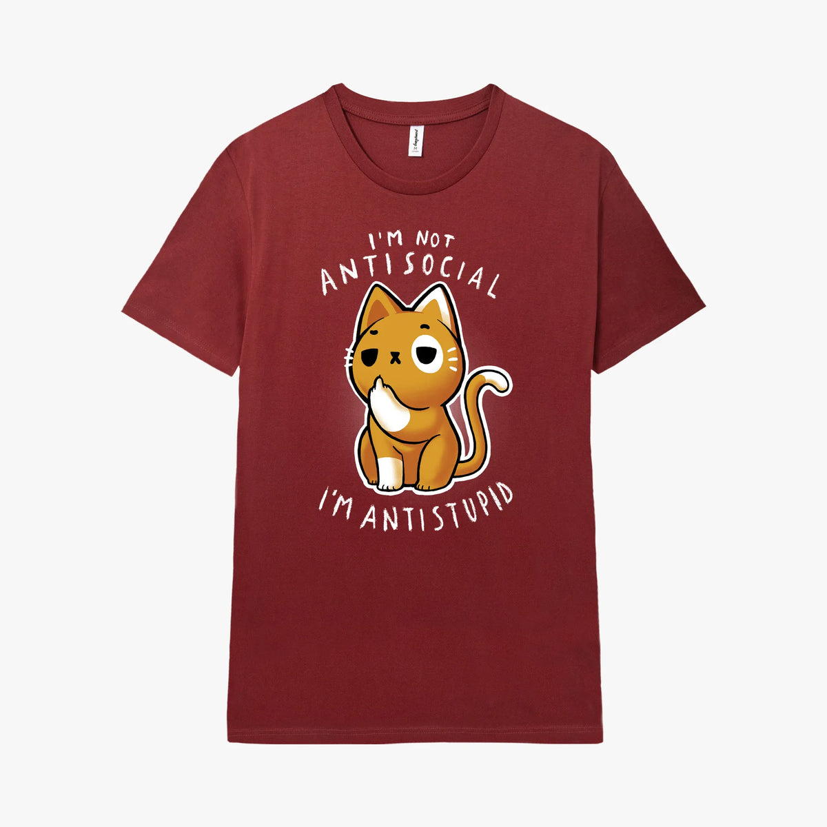 Camiseta manga corta Antisocial rojo arándano
