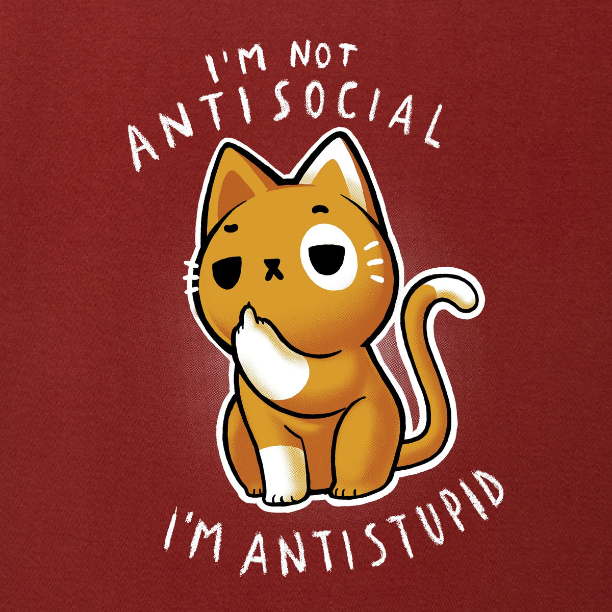 Camiseta manga corta Antisocial rojo arándano