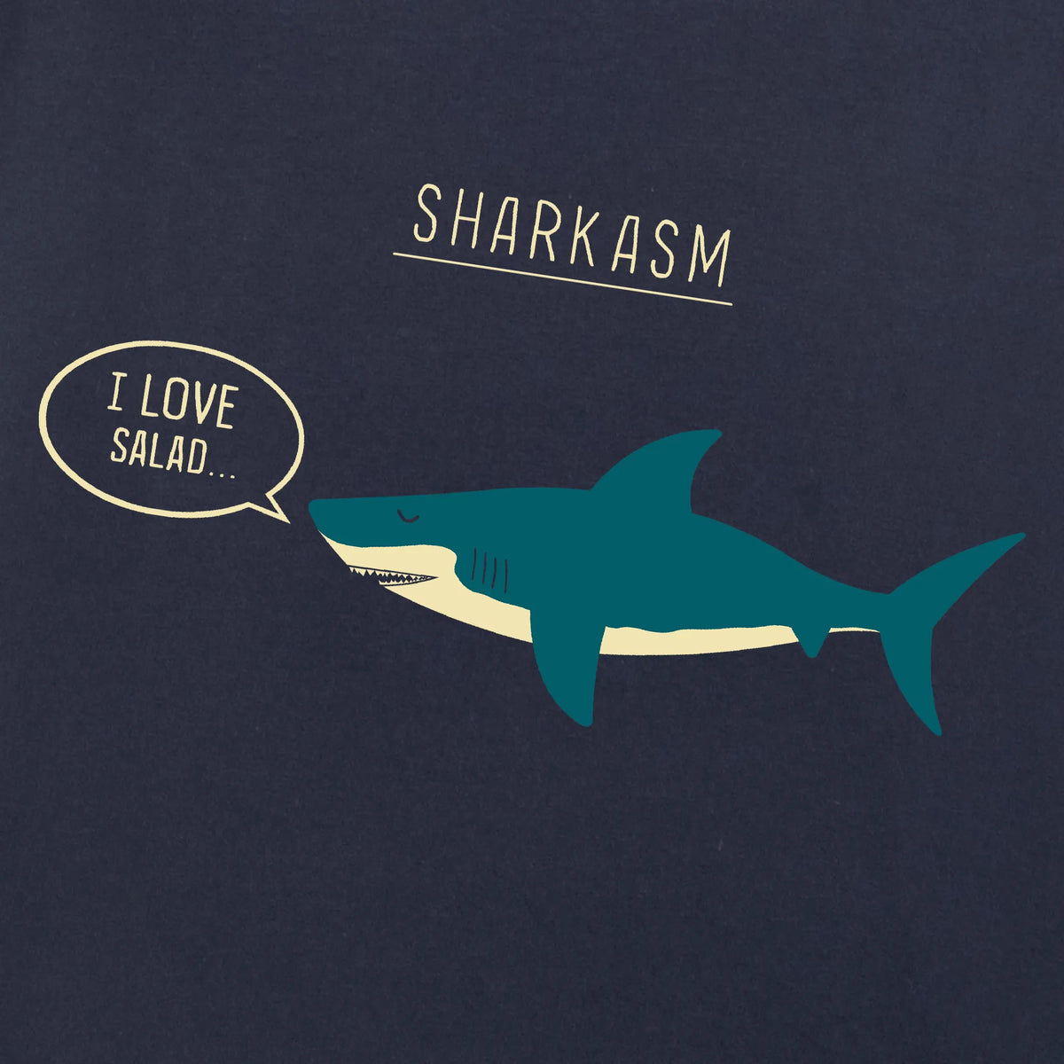 Camiseta manga corta Sharkasm azul marino
