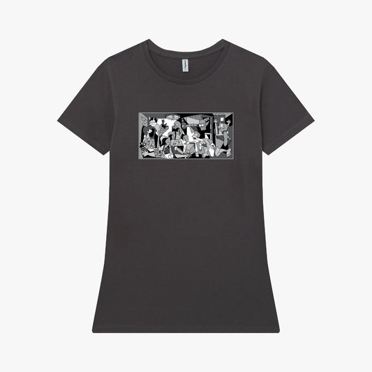 Camiseta manga corta Future Guernica gris carbón mujer