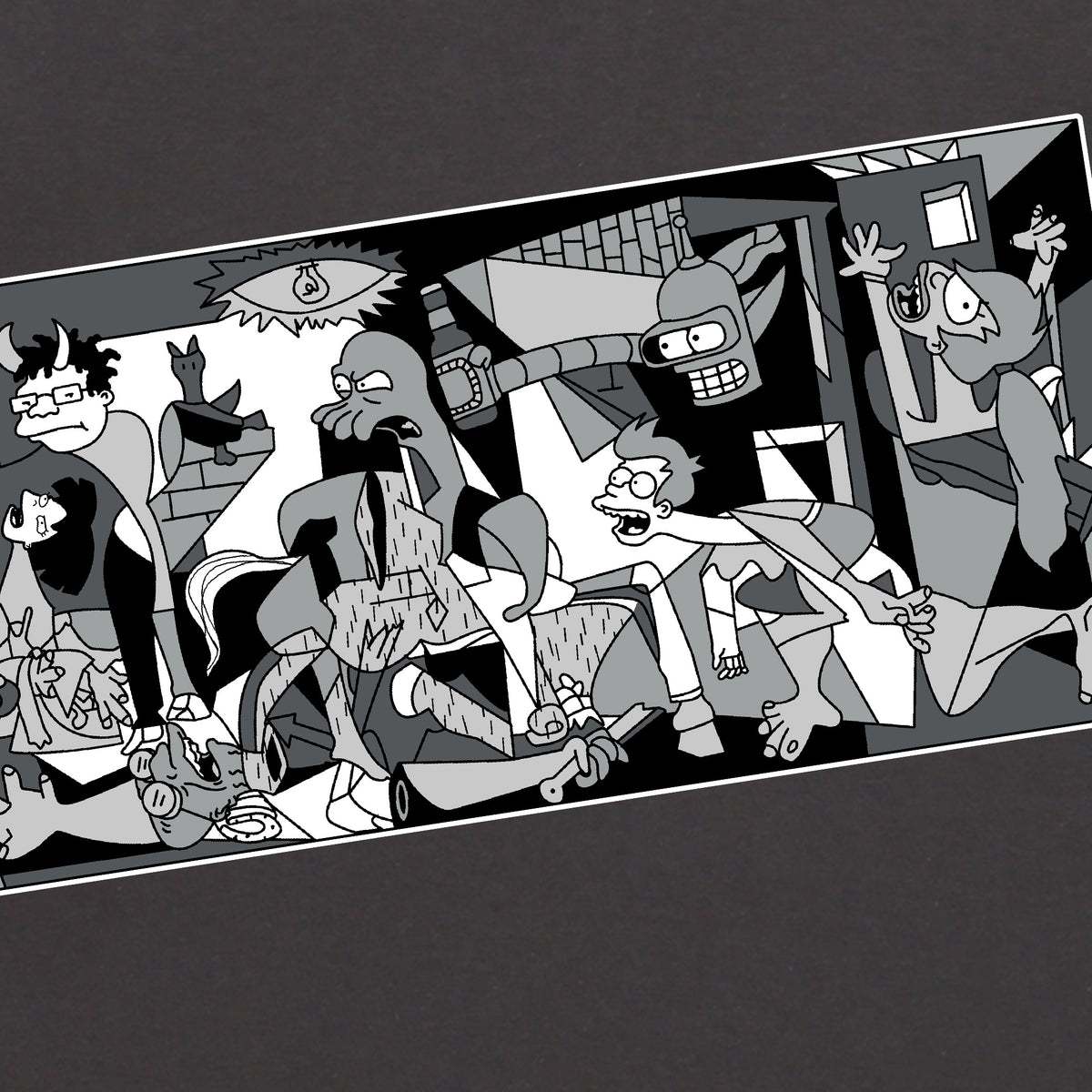 Camiseta manga corta Future Guernica gris carbón mujer