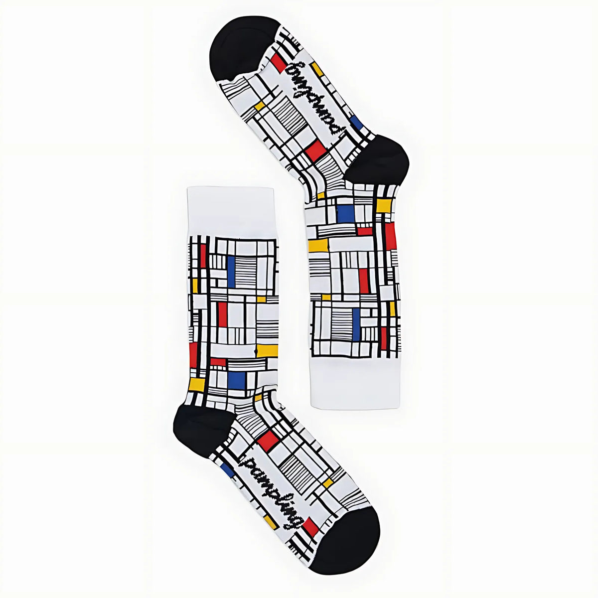 Calcetines largos Map Lines Mond blanco clásico