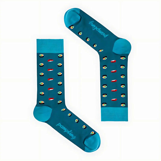 Calcetines largos Sushi Time azul verdoso