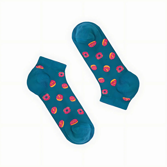 Calcetines cortos Doughnuts azul verdoso
