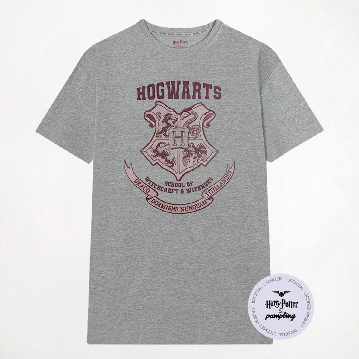 Camiseta manga corta con licencia Harry Potter Hogwarts Crest